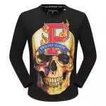 philipp plein couture crew neck sweater pullover big fire skull cool